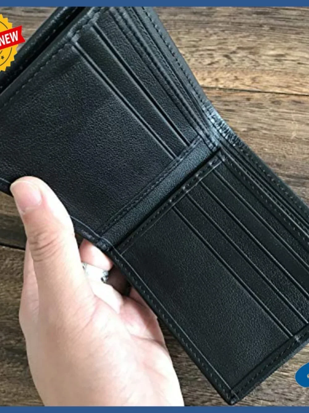 Men's Genuine Crocodile Skin Bifold Wallet with 8 Card Slots